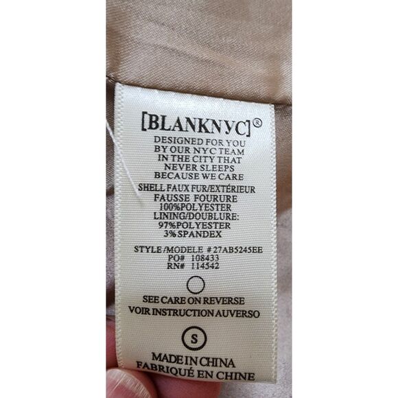 Blank NYC Rainbow Pop Faux Fur Cropped Open Jacket Size S - Picture 8 of 15